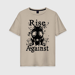 Женская футболка оверсайз Rise Against rock