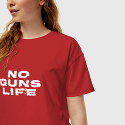 Футболка оверсайз женская No Guns Life лого, цвет: красный — фото 2