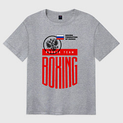 Футболка оверсайз женская Boxing russia national team, цвет: меланж
