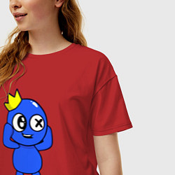 Футболка оверсайз женская Rainbow Friends, цвет: красный — фото 2