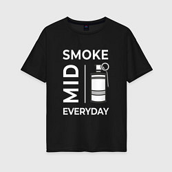 Женская футболка оверсайз Smoke Mid Everyday