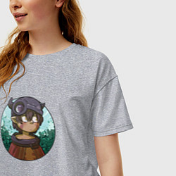 Футболка оверсайз женская Рэг, цвет: меланж — фото 2