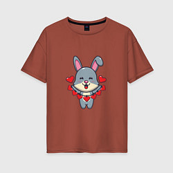 Женская футболка оверсайз Love Rabbit