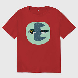 Футболка оверсайз женская Сокол, цвет: красный