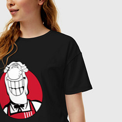 Футболка оверсайз женская Доктор Ливси - KFC Edition, цвет: черный — фото 2