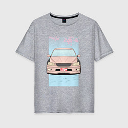 Футболка оверсайз женская Toyota Altezza stance, цвет: меланж