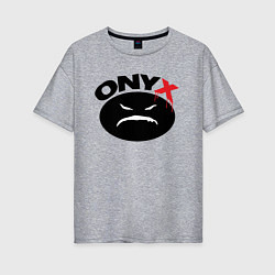 Женская футболка оверсайз Onyx logo black
