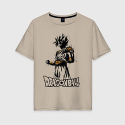 Женская футболка оверсайз Dragon Ball - Goku Son - Герой