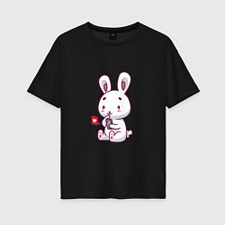Женская футболка оверсайз Rabbit like