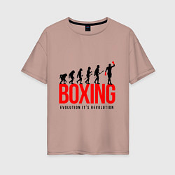 Женская футболка оверсайз Boxing evolution