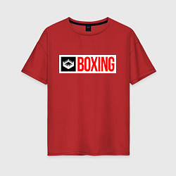 Футболка оверсайз женская Ring of boxing, цвет: красный