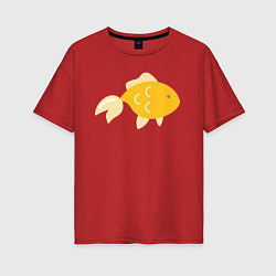 Женская футболка оверсайз Золотая рыбкa