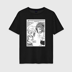 Женская футболка оверсайз Нацуми и Рэнгэ - Деревенская глубинка