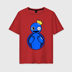 Женская футболка оверсайз Радужные друзья: Синий персонаж