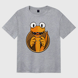 Футболка оверсайз женская Радужные друзья: Оранжевый, цвет: меланж