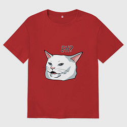 Футболка оверсайз женская Eh?!, цвет: красный