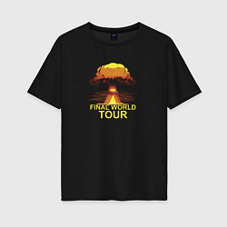 Футболка оверсайз женская Atomic Final World Tour, цвет: черный