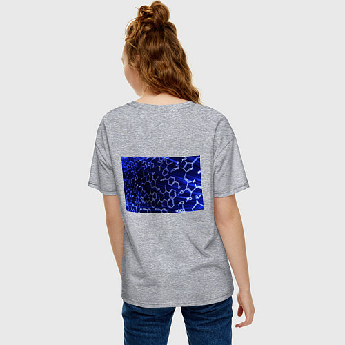 Женская футболка оверсайз Графическая химия / Меланж – фото 4