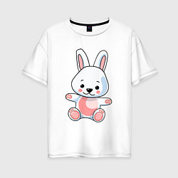 Женская футболка оверсайз Кролик твой