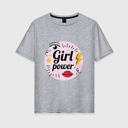 Женская футболка оверсайз Beauty girl power