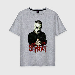 Футболка оверсайз женская Slipknot mask, цвет: меланж