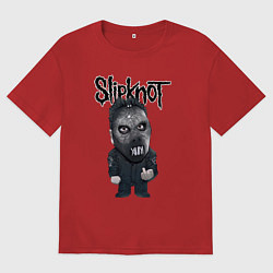 Футболка оверсайз женская Седьмой Slipknot, цвет: красный