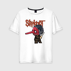 Женская футболка оверсайз Slipknot mask art