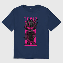 Женская футболка оверсайз Пёс теннисист