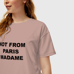 Футболка оверсайз женская Not from Paris madame, цвет: пыльно-розовый — фото 2