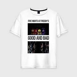 Футболка оверсайз женская Freddy good and bad, цвет: белый