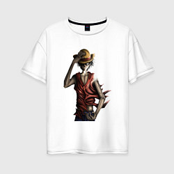 Женская футболка оверсайз One piece d luffy