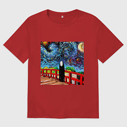 Футболка оверсайз женская Безликий Гог, цвет: красный