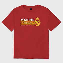 Футболка оверсайз женская Real Madrid galacticos, цвет: красный