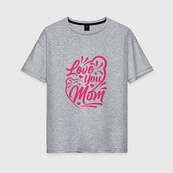 Женская футболка оверсайз Розовая любовь