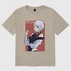 Футболка оверсайз женская Милая Люси, цвет: миндальный