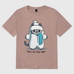 Женская футболка оверсайз Где этот долбанный кролик?