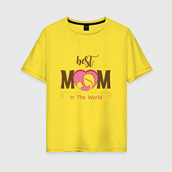 Женская футболка оверсайз Лучшая мама на планете