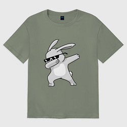 Футболка оверсайз женская Кролик ДЭБ, цвет: авокадо