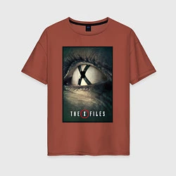 Футболка оверсайз женская X - Files poster, цвет: кирпичный