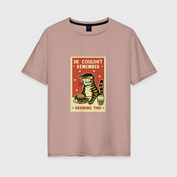 Женская футболка оверсайз Кошачьи вкусняхи