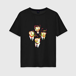 Женская футболка оверсайз The Beatles group