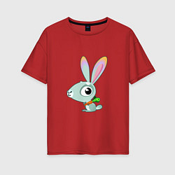 Женская футболка оверсайз Маленький кролик