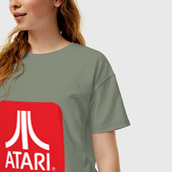 Футболка оверсайз женская Atari logo, цвет: авокадо — фото 2