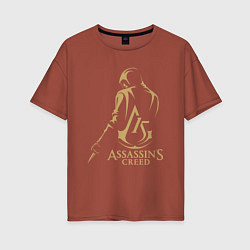 Футболка оверсайз женская Assassins creed 15 лет, цвет: кирпичный