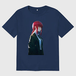 Футболка оверсайз женская Элегантная Макима, цвет: тёмно-синий