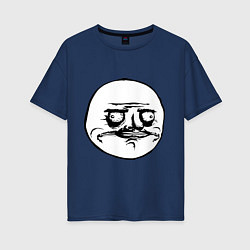 Женская футболка оверсайз Me Gusta - trollface