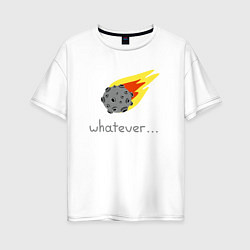 Женская футболка оверсайз Метеорит конец света