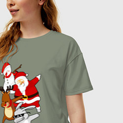 Футболка оверсайз женская Все герои нового года ДЭБуют, цвет: авокадо — фото 2