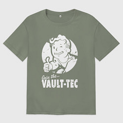 Футболка оверсайз женская Vault boy - join the vault tec, цвет: авокадо