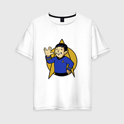Футболка оверсайз женская Spoke - vault boy, цвет: белый